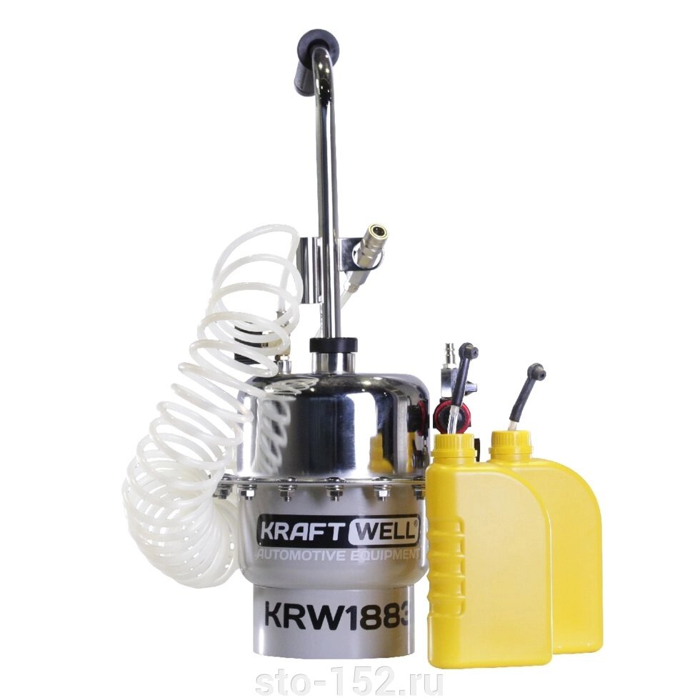Устройство пневматическое для прокачки гидросистем автомобиля KraftWell KRW1883 от компании Дилер-НН - оборудование и инструмент для автосервиса и шиномонтажа - фото 1
