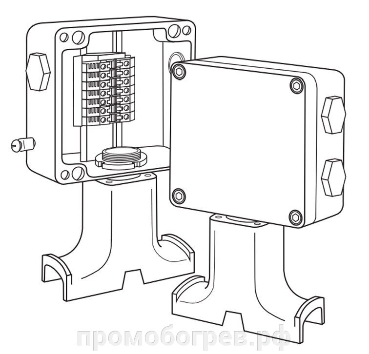 Коробка соединительная ВЭ 160. Р (П) от компании А-ПРОЕКТ - Системы промышленного обогрева - фото 1