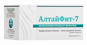 Фитосбор Противопаразитарный Алтайфит-7, 20 пакетиков по 2г