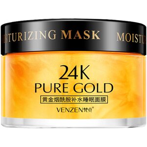 Ночная маска с биозолотом Venzen, омолаживающая, несмываемая, 120 г