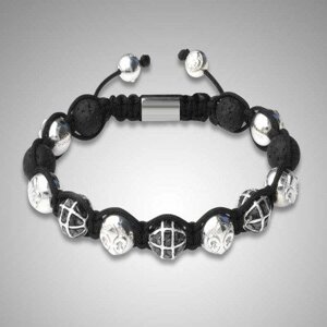 Мужской браслет SHAMBALLA 012M с лавовым камнем