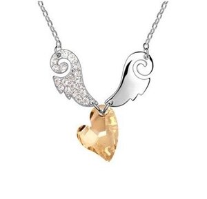 Подвеска с кристаллами Swarovski "На крыльях любви (Topaz)"