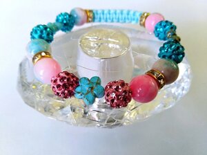 Браслет Shamballa "Летние мотивы" Rose - Light Blue в Санкт-Петербурге от компании Интернет-Магазин "Максимум"