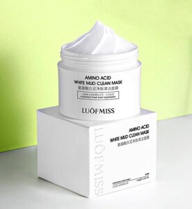 Маска очищающая с аминокислотами и белой глиной Amino Acid white mud clean mask, LUOFMISS, 120г