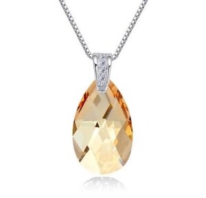 Подвеска с кристаллами Swarovski "Хрустальная капля" Golden Shade