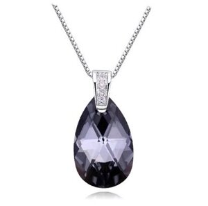 Подвеска с кристаллами Swarovski "Хрустальная капля" Black Diamond