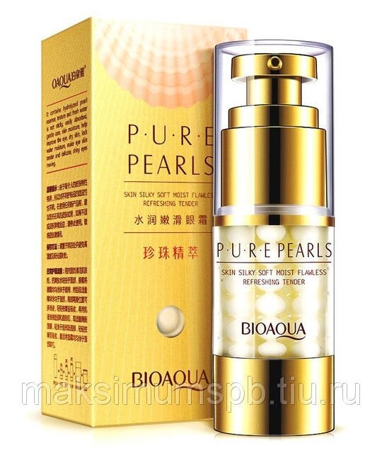 Омолаживающий Крем-гель вокруг глаз Bio. Aqua Pure Pearls жемчужный, против темных кругов и отеков, 25 гр. - наличие