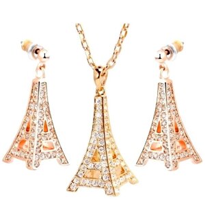 Комплект с кристаллами Swarovski "Эйфелева башня (Gold)" в Санкт-Петербурге от компании Интернет-Магазин "Максимум"