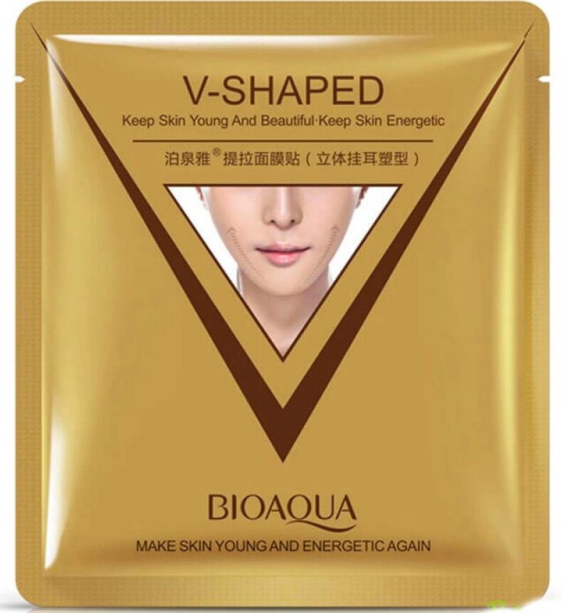 Маска V-Shaped Экспресс-лифтинг маска для омоложения лица и шеи, подтягивающая овал лица, 40г - розница