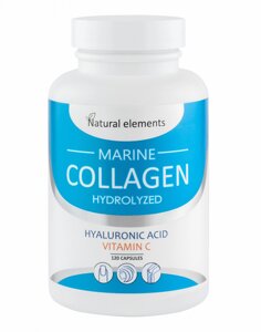 Концентрат пищевой Морской коллаген, Marine Collagen, 120 капсул по 490 мг