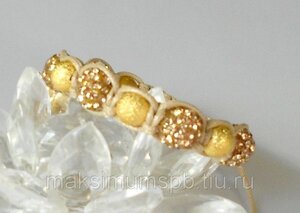 Браслет Shamballa "Денежный дождь" со стразами Swarovski и натуральными полудрагоценными камнями