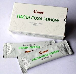 Фруктовая паста Роза Феникс, Fohow Meigui, 15 пакетиков по 12 гр., норм. полезной микрофлоры кишечника