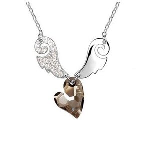 Подвеска с кристаллами Swarovski "На крыльях любви (Black diamond)"