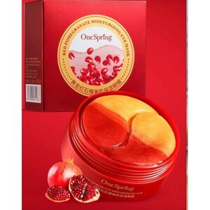 Гидрогелевые патчи двухцветные под глаза с экстрактом граната, One Spring, 60шт