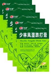 Пластырь ТМ JS Shaolin Fengshi Dieda Gao, для суставов, от ревматизма, 4шт/уп., набор 5 уп в Санкт-Петербурге от компании Интернет-Магазин "Максимум"