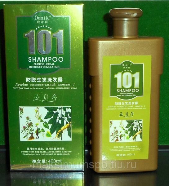 Шампунь для волос 101 лечебно-оздоровительный, 400 мл., Oumile, от выпадения волос от компании Интернет-Магазин "Максимум" - фото 1