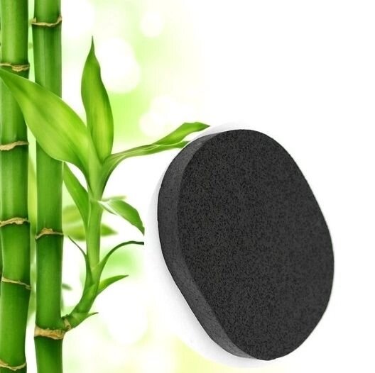 Спонж бамбуковый (из бамбукового угля) для очищения лица, 1 шт от компании Интернет-Магазин "Максимум" - фото 1