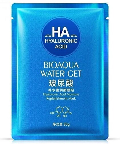Увлажняющая маска с гиалуроновой кислотой Hyaluronic Acid Water Get Mask, Bioaqua, 30г