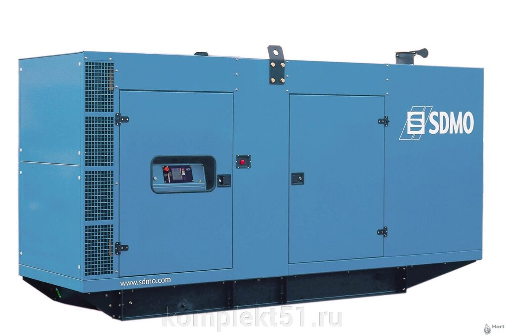 Дизельный генератор SDMO D330 в кожухе от компании Cпецкомплект - оборудование для автосервиса и шиномонтажа в Мурманске - фото 1