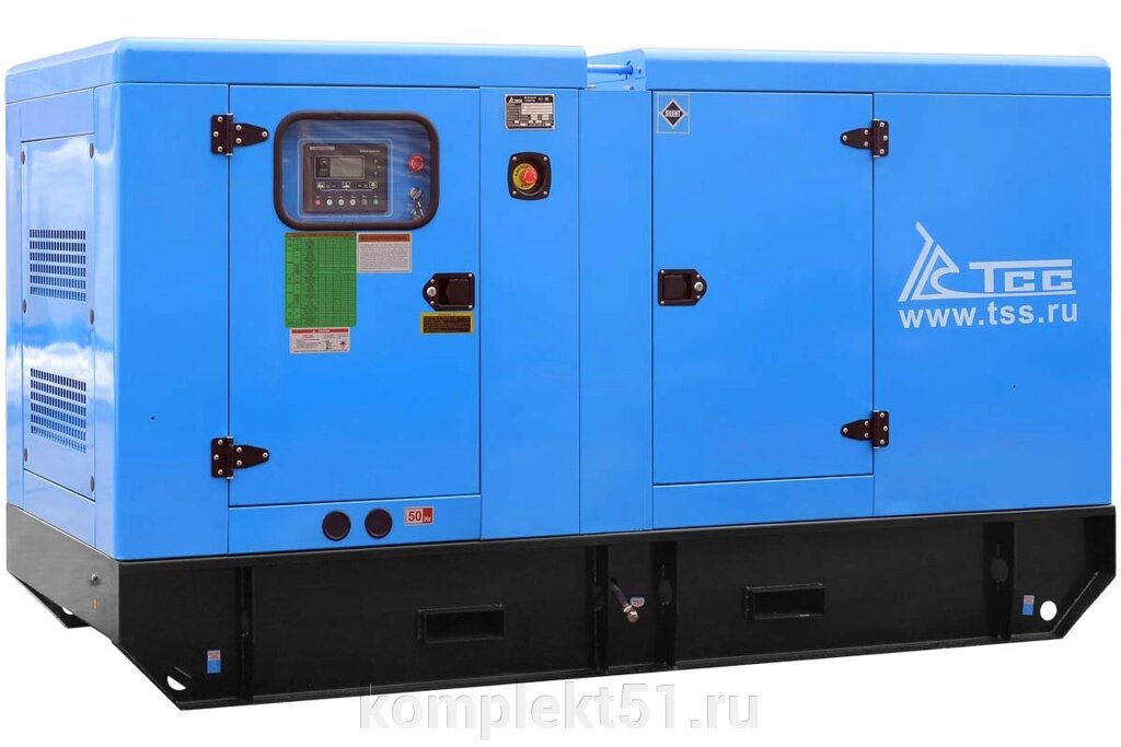 Дизельный генератор ТСС АД-100С-Т400-1РКМ5 в шумозащитном кожухе от компании Cпецкомплект - оборудование для автосервиса и шиномонтажа в Мурманске - фото 1