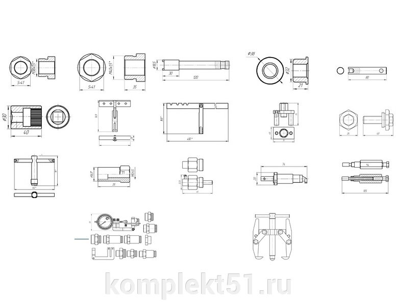 Комплект инструмента для ремонта роторных ТНВД BOSCH  Р М-607 от компании Cпецкомплект - оборудование для автосервиса и шиномонтажа в Мурманске - фото 1