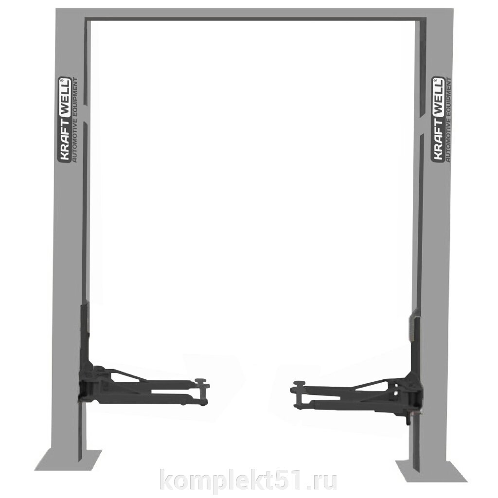 KraftWell KRW4DLU/220 Подъемник двухстоечный г/п 4000 кг. электрогидравлический от компании Cпецкомплект - оборудование для автосервиса и шиномонтажа в Мурманске - фото 1