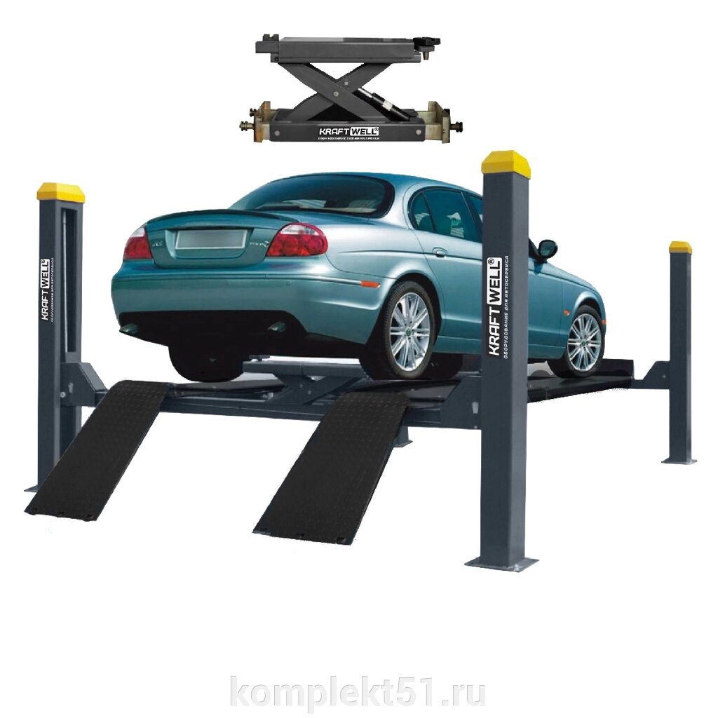 KraftWell KRW4WA+KRWJ2N Комплект для сход-развала г/п 4 тонны от компании Cпецкомплект - оборудование для автосервиса и шиномонтажа в Мурманске - фото 1