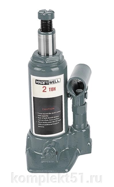 KraftWell KRWBJ2 Домкрат бутылочный г/п 2000 кг. от компании Cпецкомплект - оборудование для автосервиса и шиномонтажа в Мурманске - фото 1
