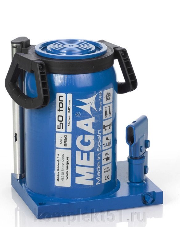 MEGA BR50 Домкрат бутылочный г/п 50000 кг. от компании Cпецкомплект - оборудование для автосервиса и шиномонтажа в Мурманске - фото 1