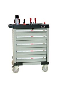 ATIS CT705 Инструментальная тележка 350кг, 5 полок, габариты 800*470*900мм