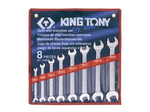 Набор рожковых ключей, 8 предметов king tony 1108mr