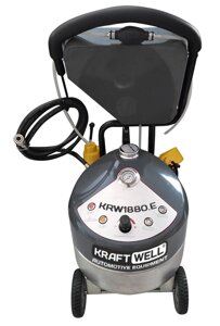 KraftWell KRW1880. E Установка электрическая для прокачки гидросистем автомобиля. Объем 18 литров. 220В.