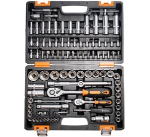 Техносоюз Набор инструментов Вихрь 1/2", 1/4", CrV, пластиковый кейс 94 предмета