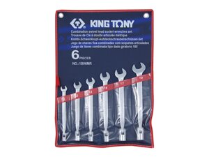 Набор комбинированных ключей, 6 предметов 10-19 мм, king tony 1b06mr