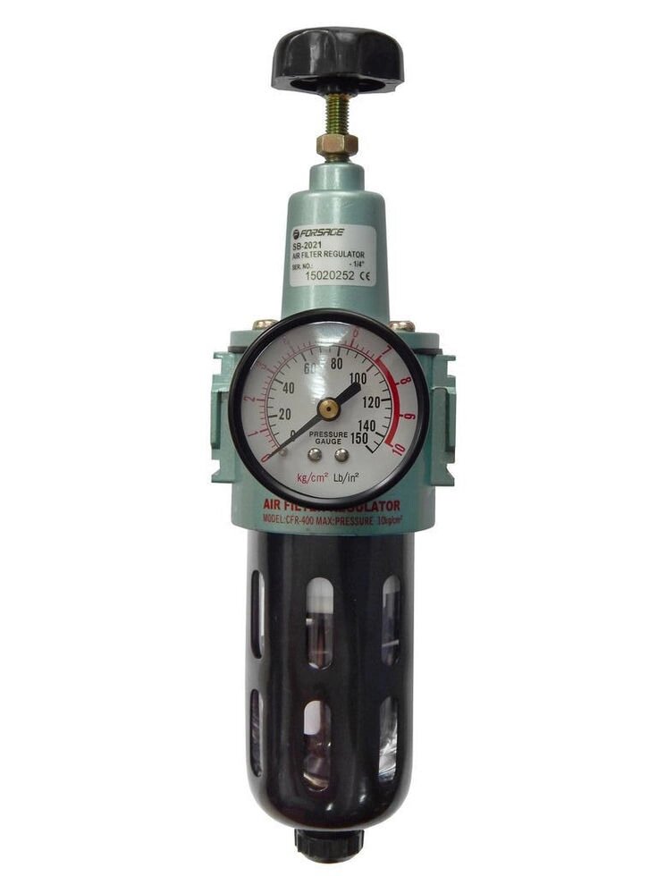 Фильтр тонкой очистки 5Мк с регулятором и манометром для  пневмосистем 3/8" от компании Proffshina - фото 1