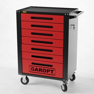 GTH7. RED Тележка инструментальная Garopt 7 ящиков центральный замок, увеличенные колеса, доводчики