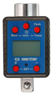 KING TONY 34607-1A Динамометрический адаптер серии "DIGITAL", 3/4", 200-1000 Нм, кейс