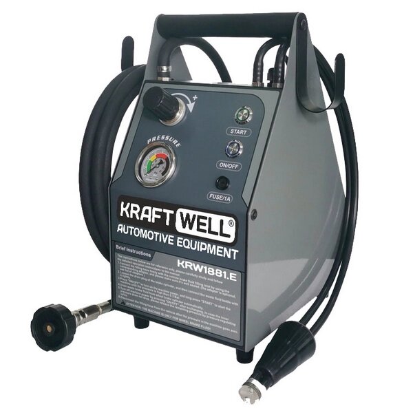 KraftWell KRW1881. E Установка электрическая для прокачки гидросистем автомобиля, объем 5 литров, 220В от компании Proffshina - фото 1