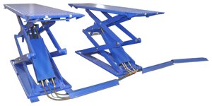 KraftWell KRW3FS/220_blue Подъемник ножничный короткий г/п 3000 кг. напольный