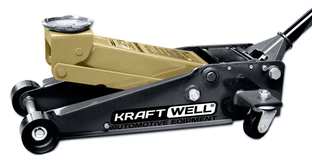 KraftWell KRWFJ3D_gold Домкрат подкатной гидравлический г/п 3000 кг. от компании Proffshina - фото 1