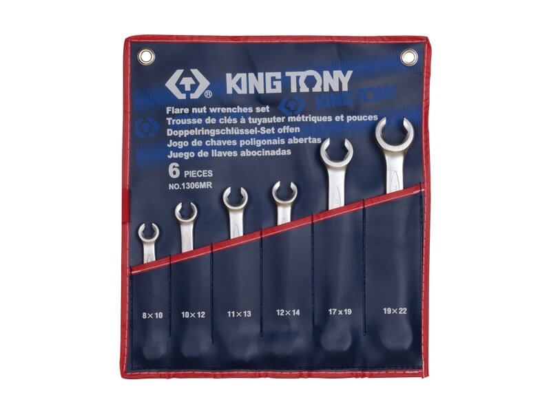 Набор разрезных ключей, 6 предметов king tony 1306mr от компании Proffshina - фото 1