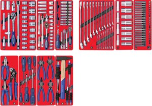 МАСТАК Набор инструментов "СТАНДАРТ" для тележки, 10 ложементов, 186 предметов в Санкт-Петербурге от компании Proffshina