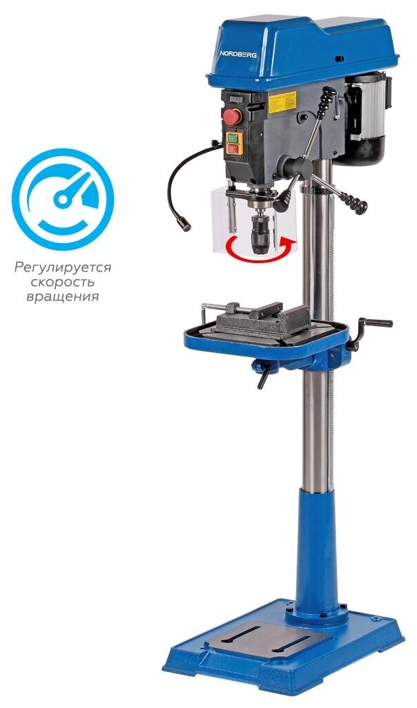 Станок сверлильный (1100Вт, 25мм, вариатор скорости, тиски) NORDBERG ND25111V от компании Proffshina - фото 1