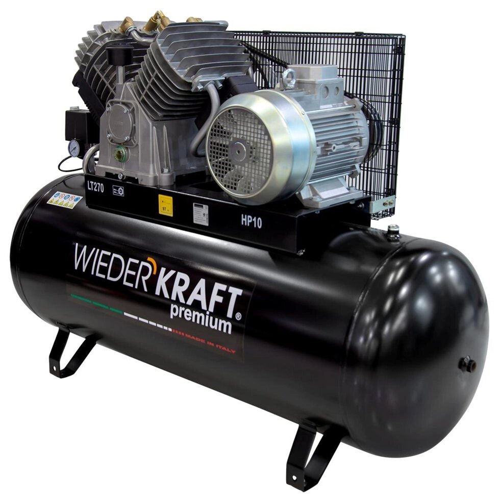 WDK-92712 WiederKraft Компрессор поршневой 270 л, 1300 л/мин от компании Proffshina - фото 1