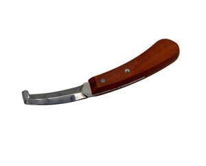 Нож копытный обоюдоострый с деревянной ручкой (Н-301)