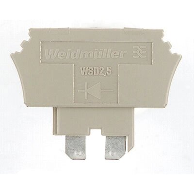 1058460000 Клеммная колодка с диодной вставкой WSD 2.5/D+/- WTR2.5 (25шт) Weidmueller от компании длягорелок.рф - фото 1