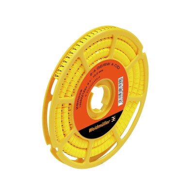1568261643 Маркировка PA2/4 цифра "D" для провода 4-10ммкв цвет жёлтый, кат. (250шт) Weidmueller от компании длягорелок.рф - фото 1