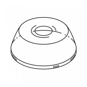 Крышка купольная с отверстием для стаканов арт. 81210569, прозрачная, d 9,5 см, РЕТ,1уп = 100 шт) GP