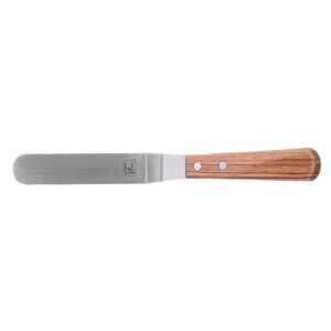 Нож-лопатка кондитерская металлическая с деревянной ручкой, изогнутая, 35 см, P. L. Proff Chef Line