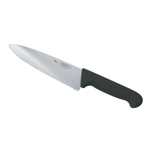 Нож PRO-Line поварской 25 см, черная пластиковая ручка, волнистое лезвие, P. L. Proff Cuisine